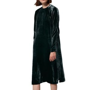 TOAST Silk Velvet Dress, Green [NWOT]